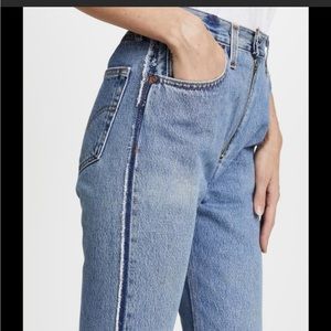 Re/Done Levi’s Relaxed Exposed Zip Crop Jeans